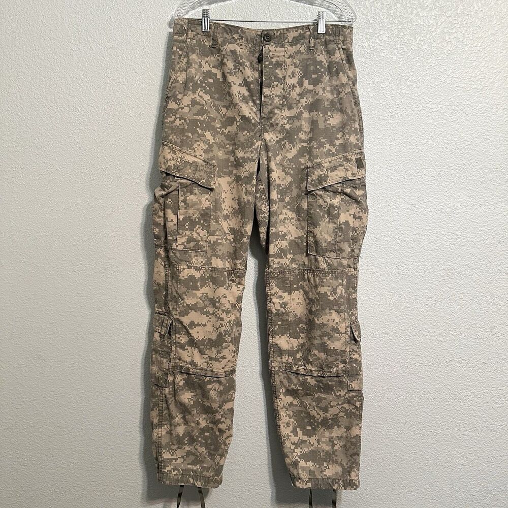 Men's Size Medium Long US Army Military Digital Camouflage Combat Pants Trousers